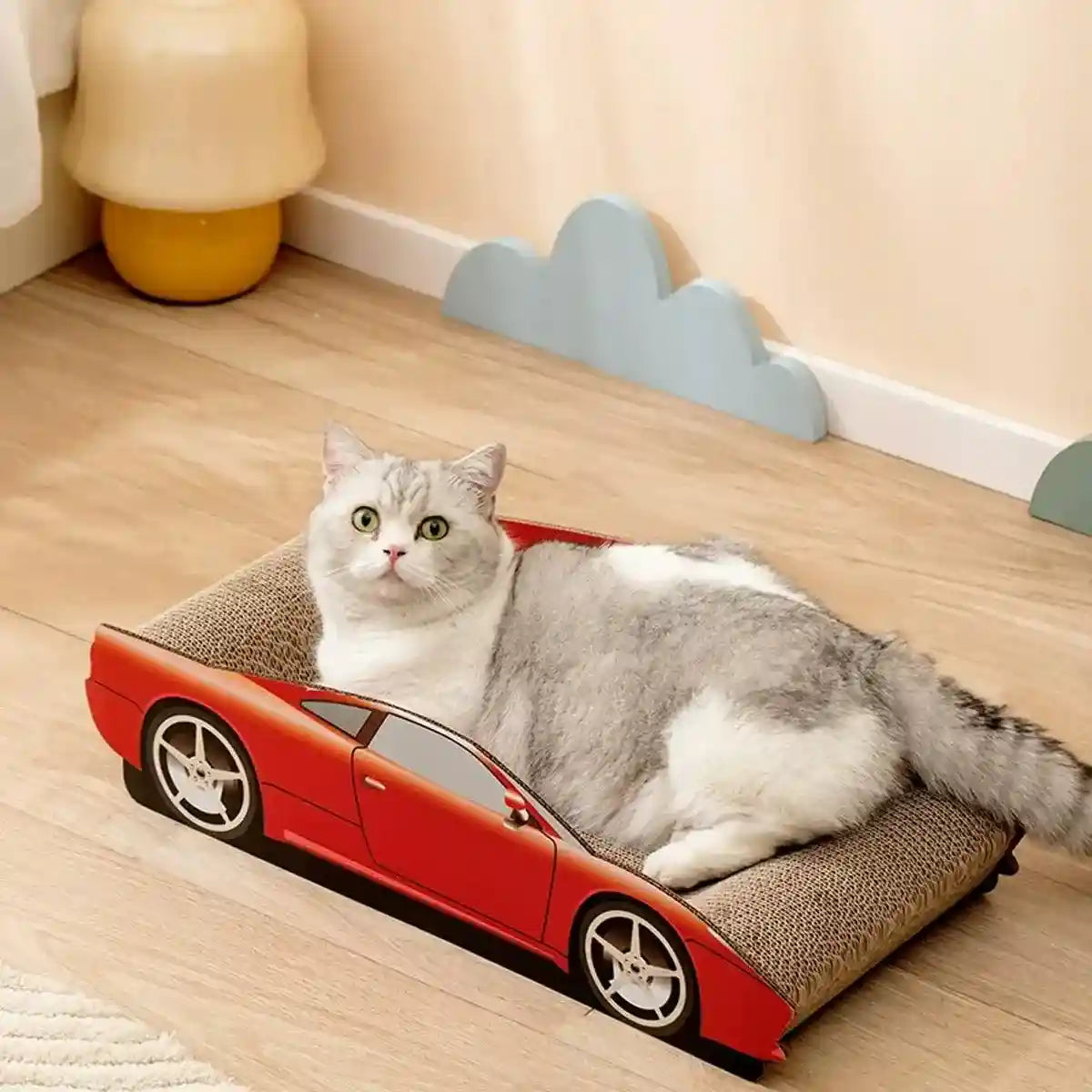 Sports Car Cat Scratching Board Durable & Fun Claw Scratcher
