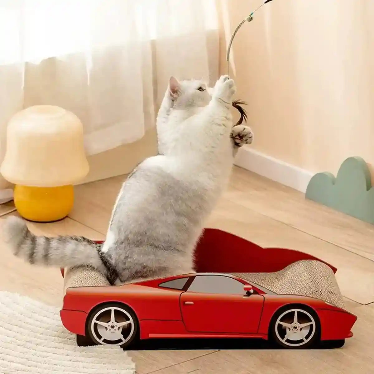 Sports Car Cat Scratching Board Durable & Fun Claw Scratcher