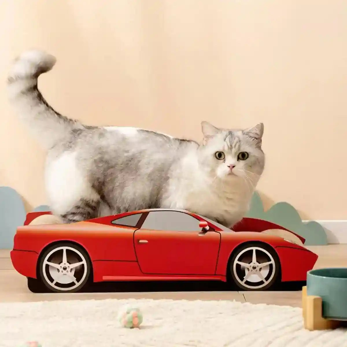 Sports Car Cat Scratching Board Durable & Fun Claw Scratcher