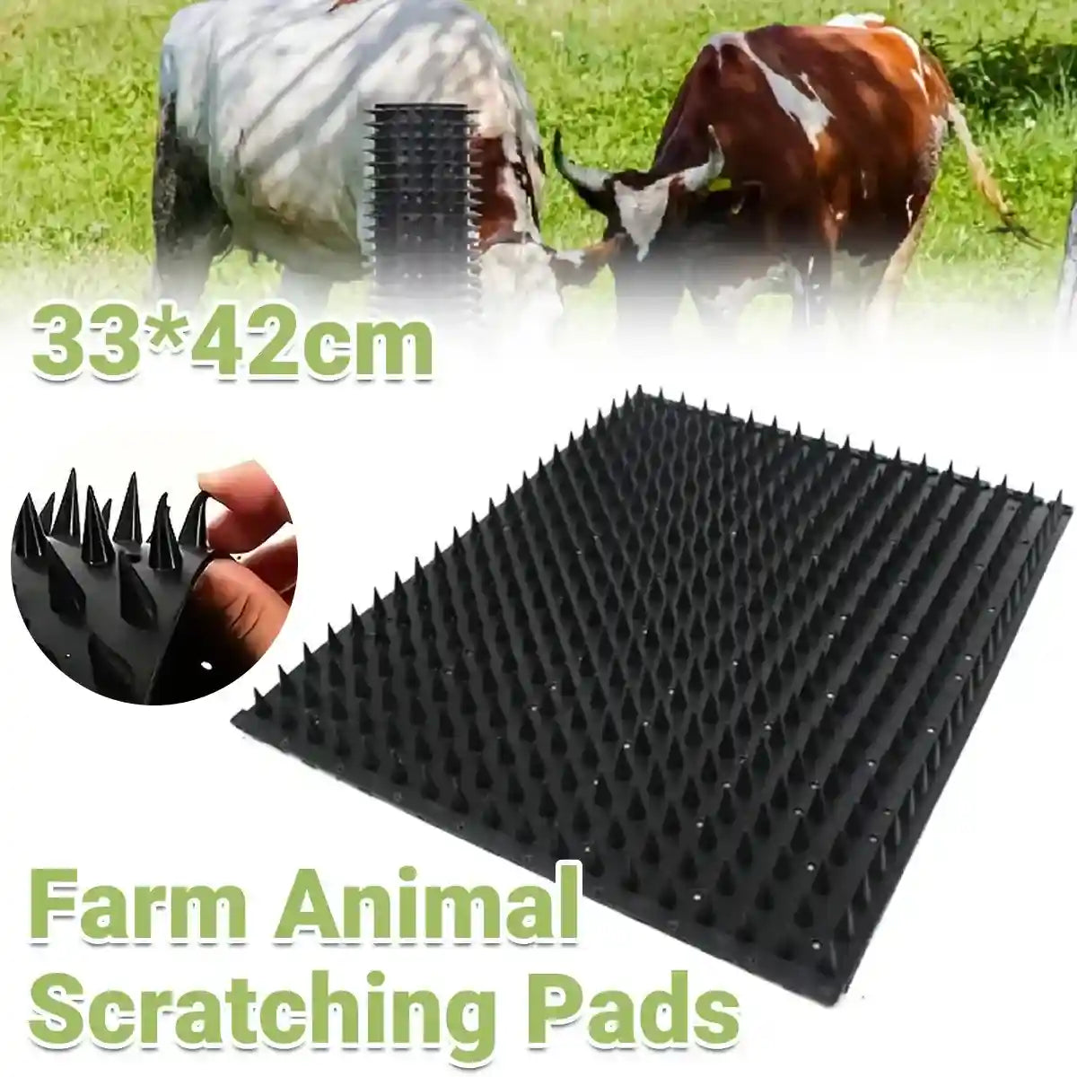 Equine scratching pad for horses and livestock grooming