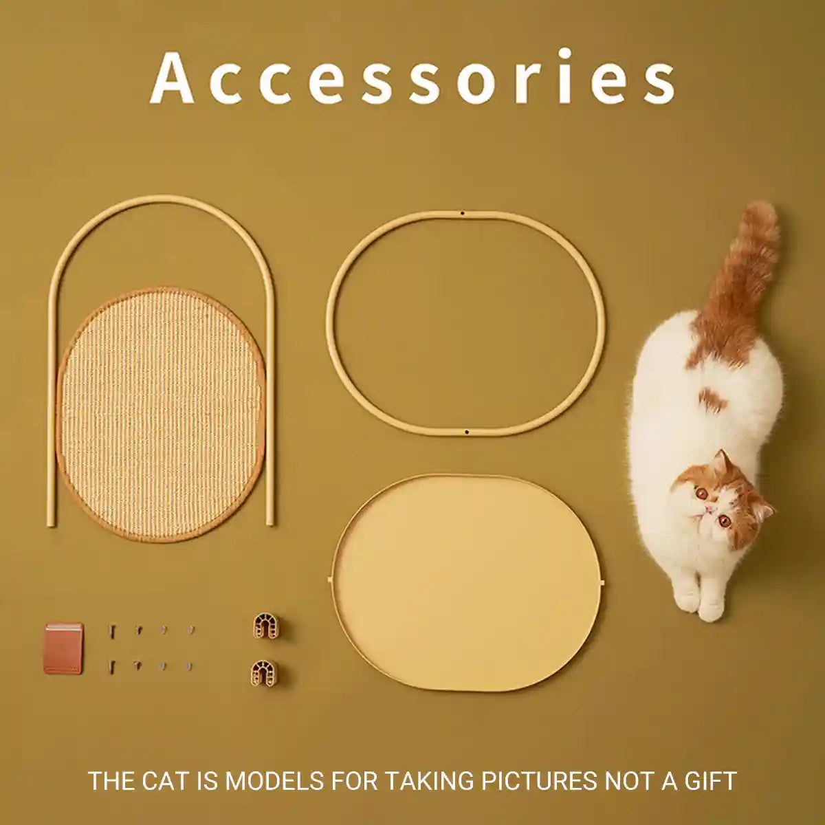 Multifunctional Cat Scratching Board with Replaceable Sisal Mat