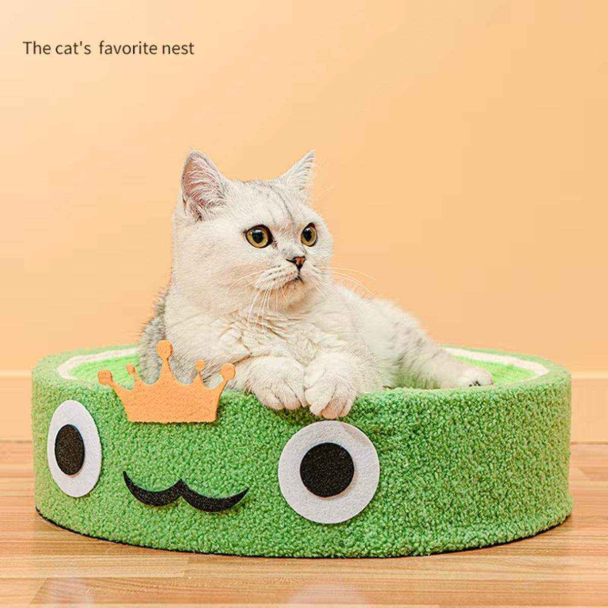 Cartoon-Inspired Cat Bed with Sisal Surface Multi-Use Cat Scratching Board