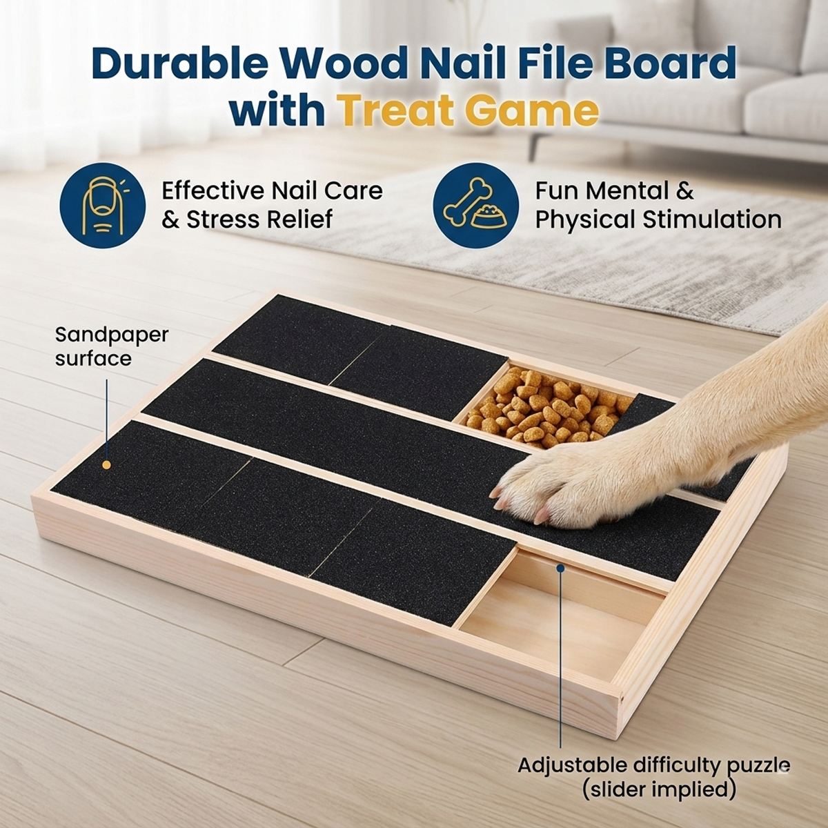 Dog Scratching Board - Pet Nail Filing Claw Grinder
