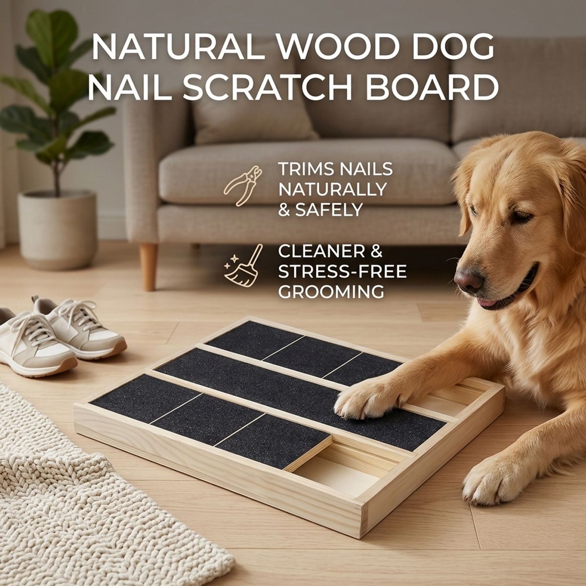 Dog Scratching Board - Pet Nail Filing Claw Grinder