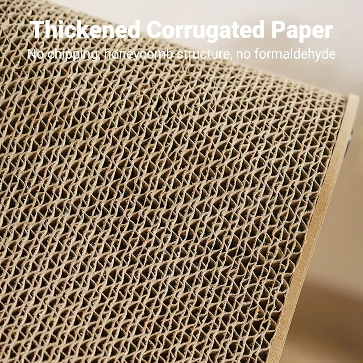 2-in-1 Cat Scratching Lounger with Curved Cardboard Surface