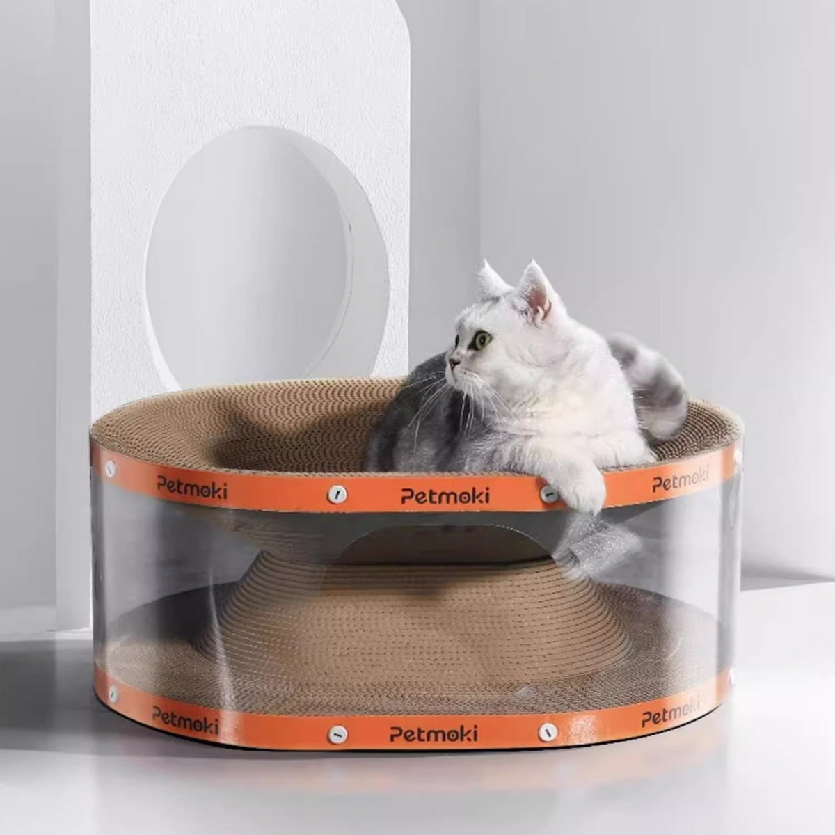 2-In-1 Cat Tunnel Bed With Scratcher Board