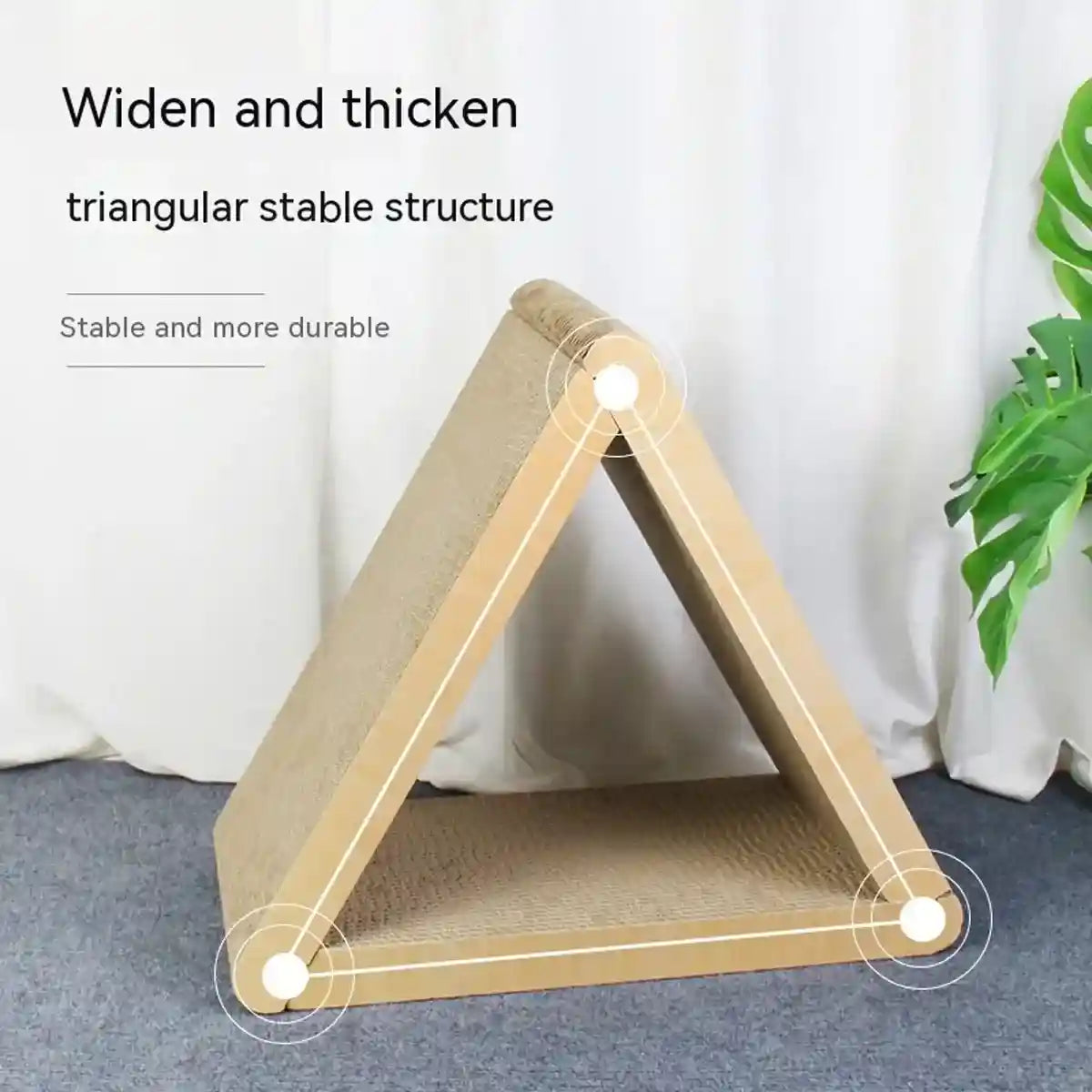 Triangular Foldable Cat Scratching Board Corrugated Cardboard