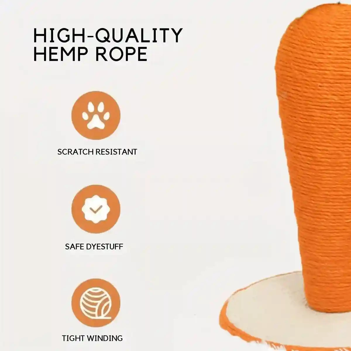 Carrot Sisal Cat Scratching Post Durable Eco-friendly Scratch Toy