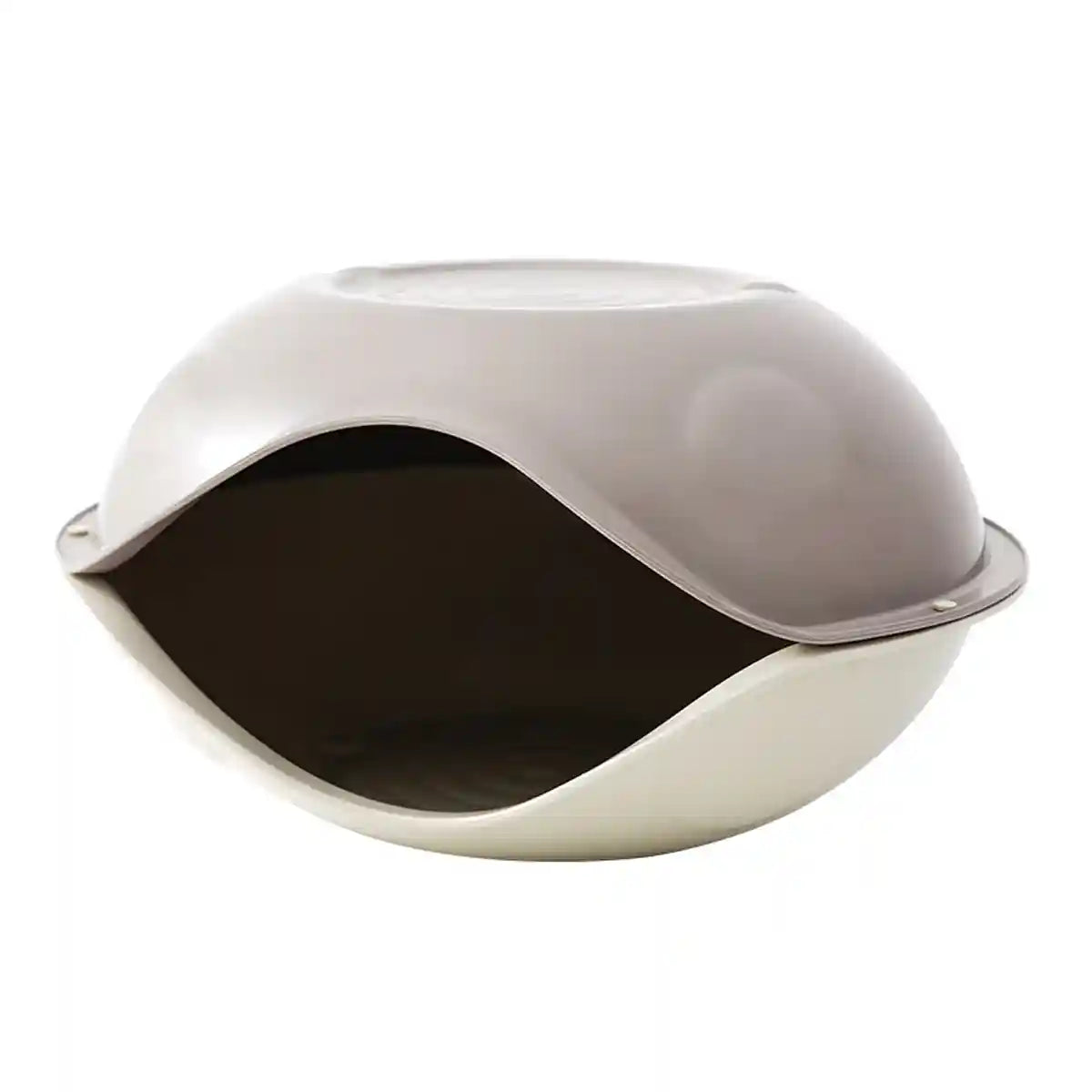 Semi Enclosed Eggshell Cat Bed for Indoor Use