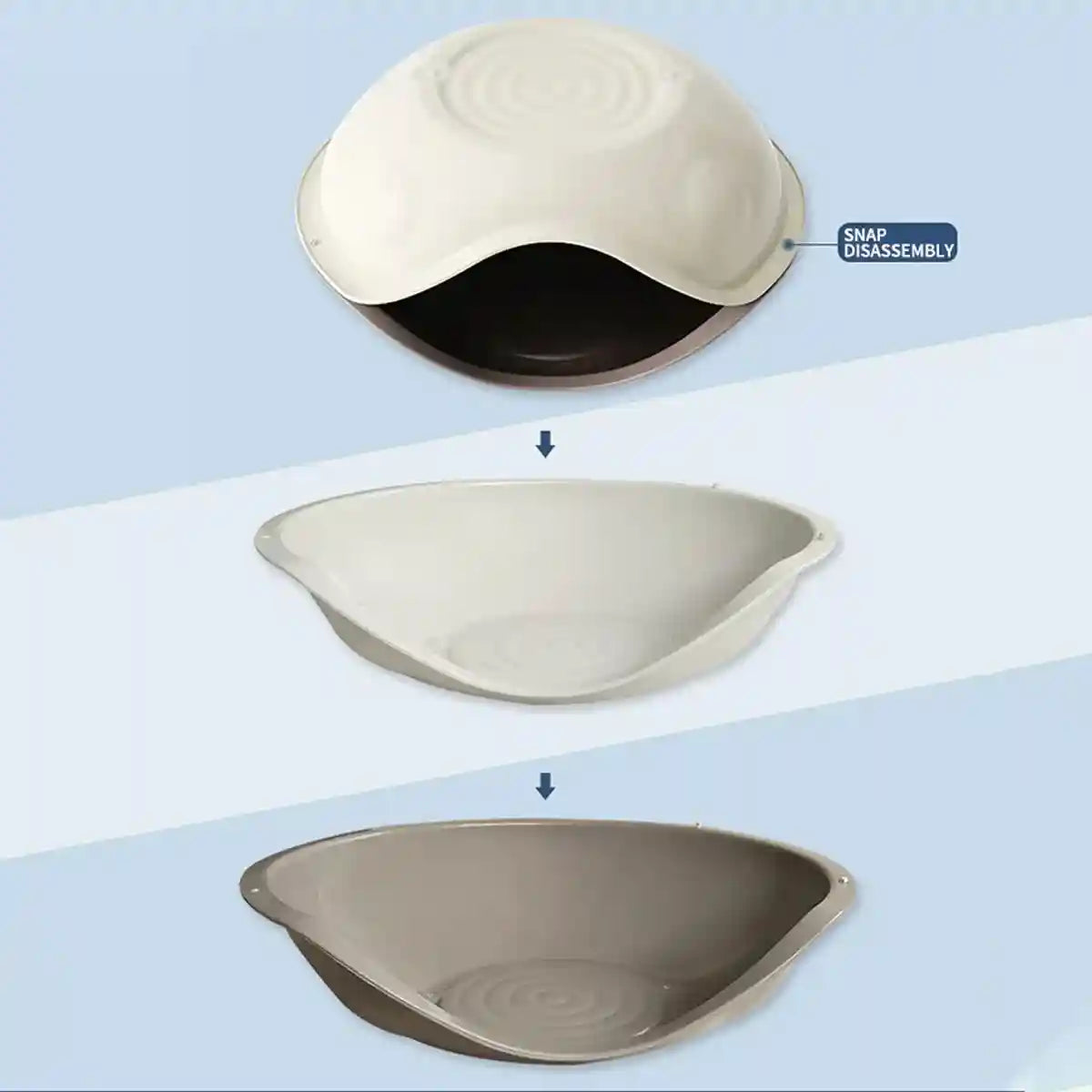 Semi Enclosed Eggshell Cat Bed for Indoor Use