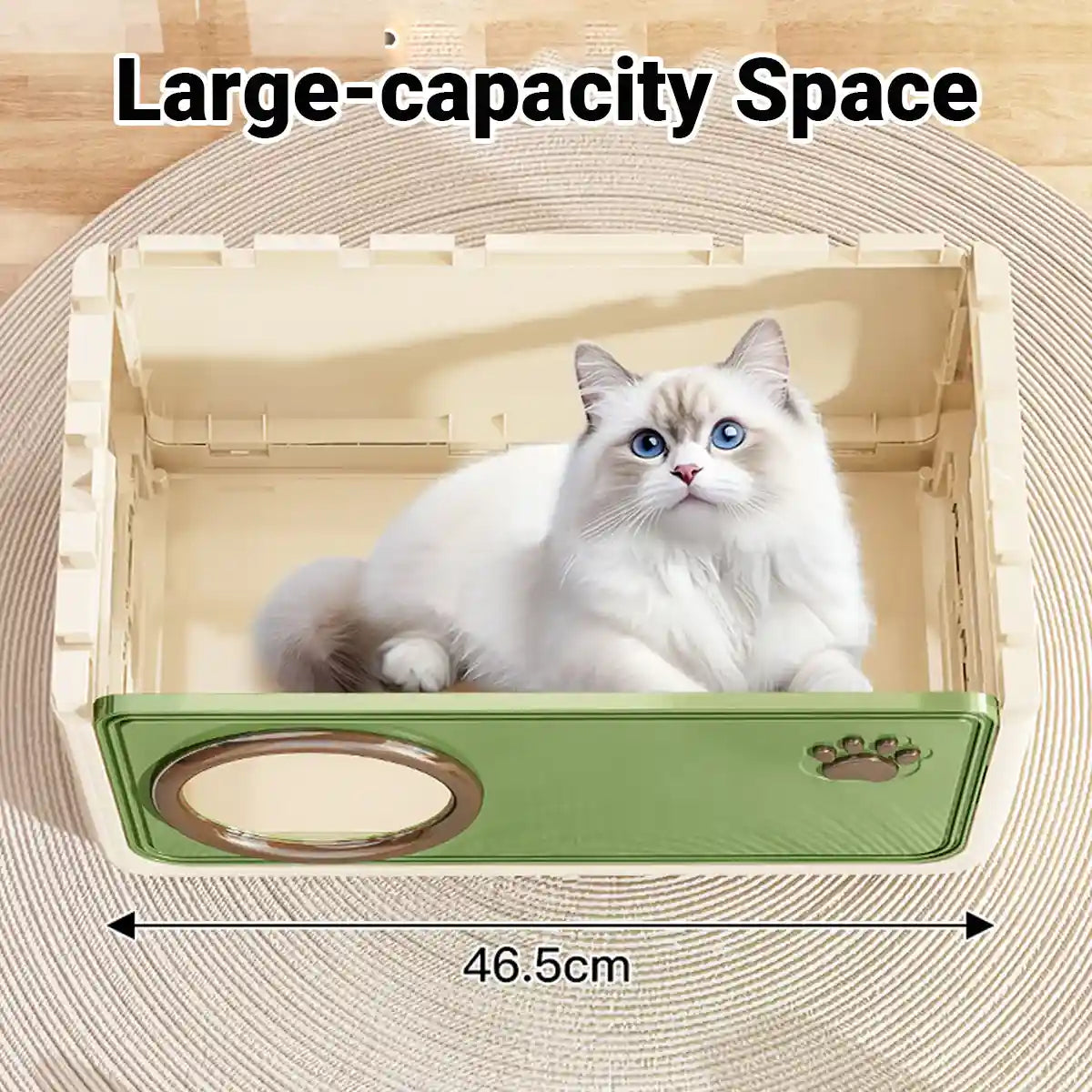 Semi-Enclosed Pet Nest Foldable Cat House With Retractable Lid