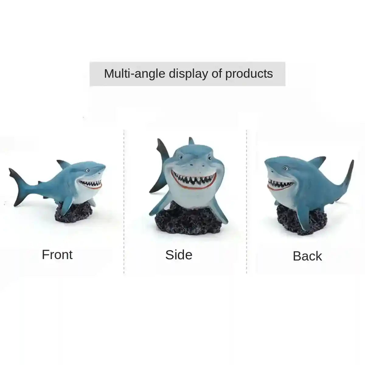 Shark Resin Decoration for Tanks Realistic Aquarium Ornament