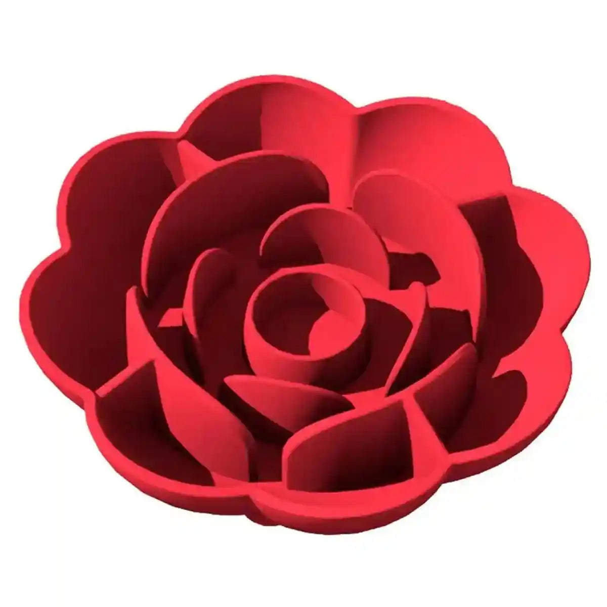 Rose-Shaped Slow Feeder Dog Bowl with Non-Slip Suction Base