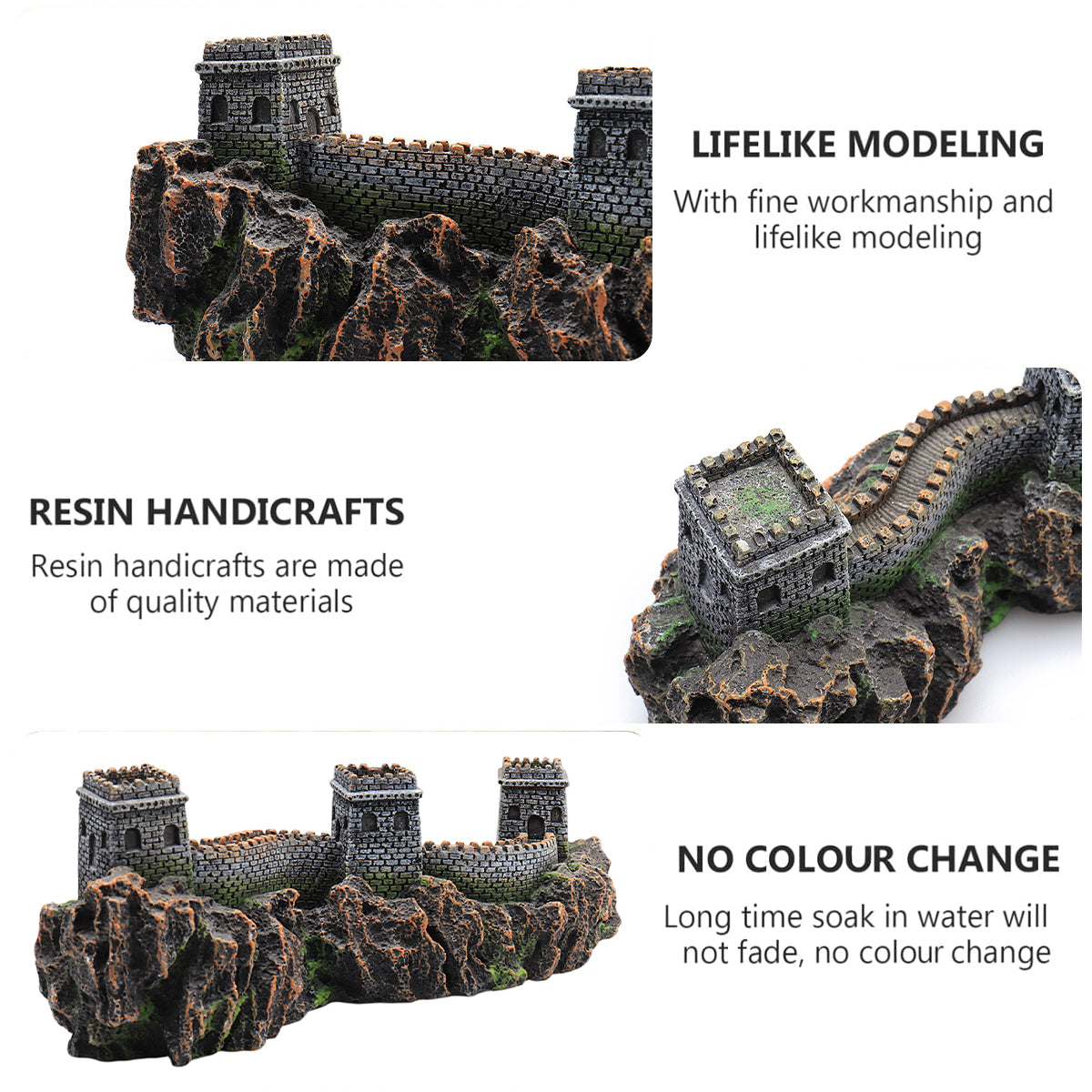 Great Wall Aquarium Ornament Resin Decoration