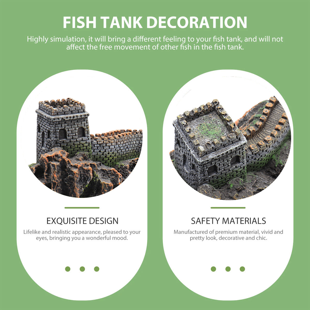 Great Wall Aquarium Ornament Resin Decoration
