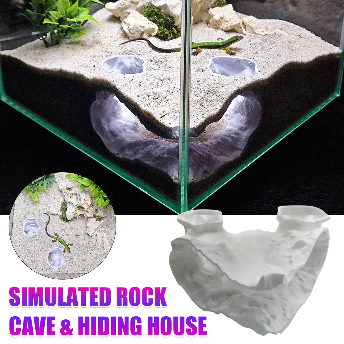 Aquarium Hideout Cave - Fish Tank Landscape Decoration