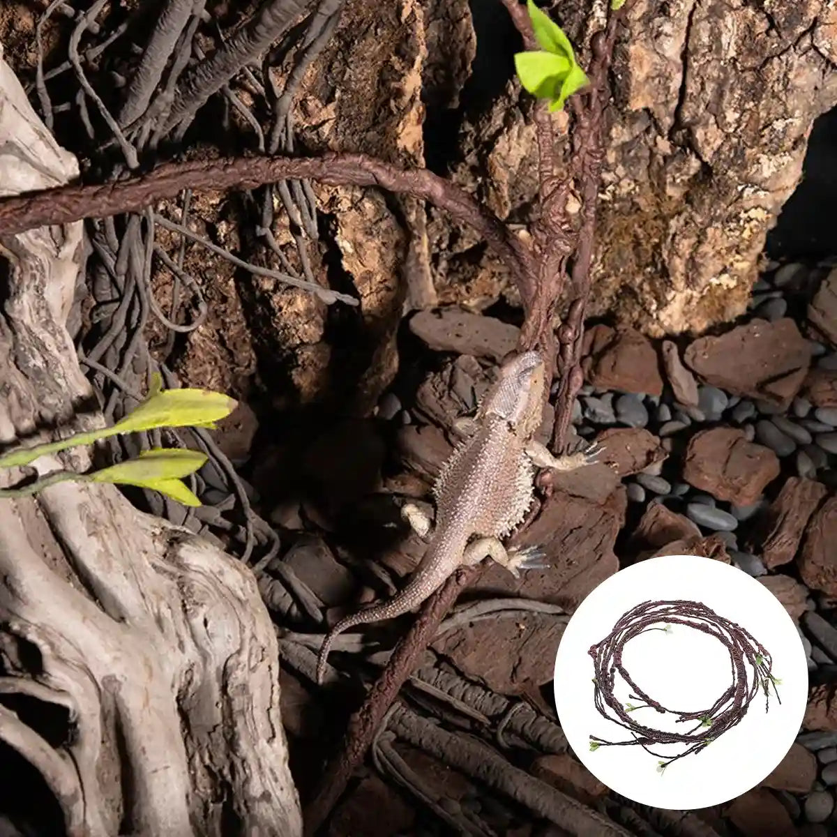 Flexible Reptile Vines 180cm Jungle Climbing Decoration for Terrariums