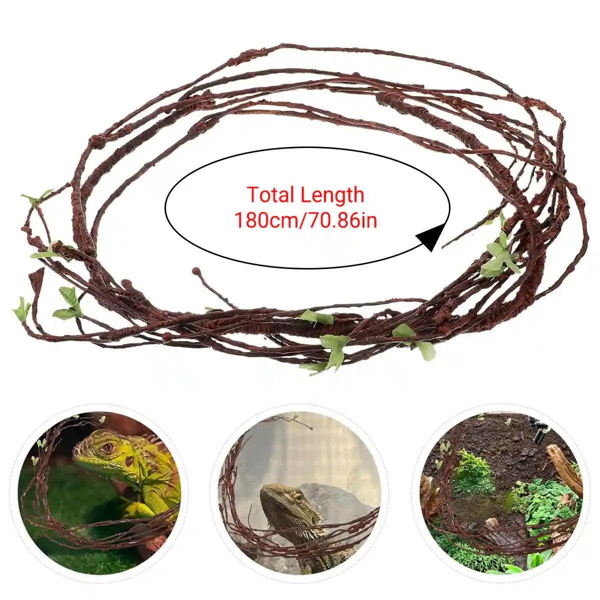 Flexible Reptile Vines 180cm Jungle Climbing Decoration for Terrariums