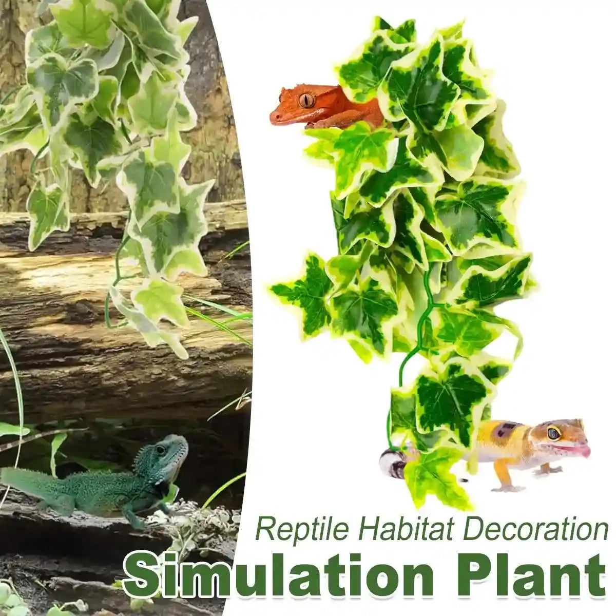 Reptile Habitat Artificial Ivy Vine for Terrariums and Cages