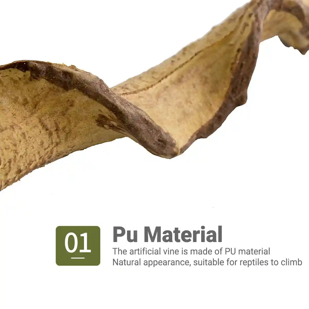 Flexible Reptile Climbing Vine 60cm PU Simulation Branch for Terrarium