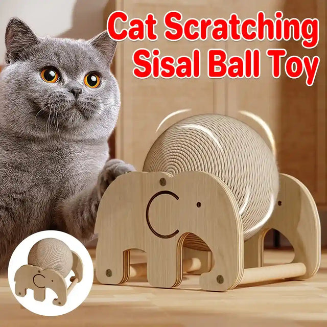 Elephant-Shaped Cat Scratching Toy Ball