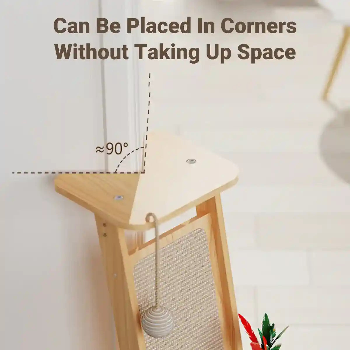 Vertical Play Tower with Sisal Cat Scratching Post and Toys