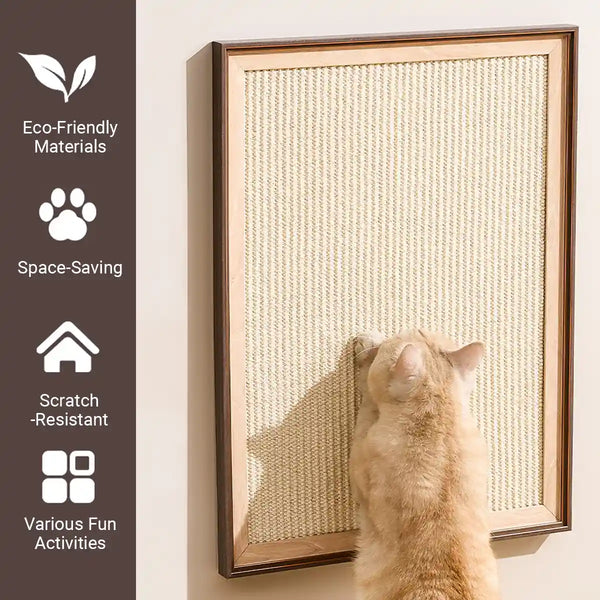 Wall Mounted Cat Scratching Board | Sisal Scratch Pad – Petfection Corner