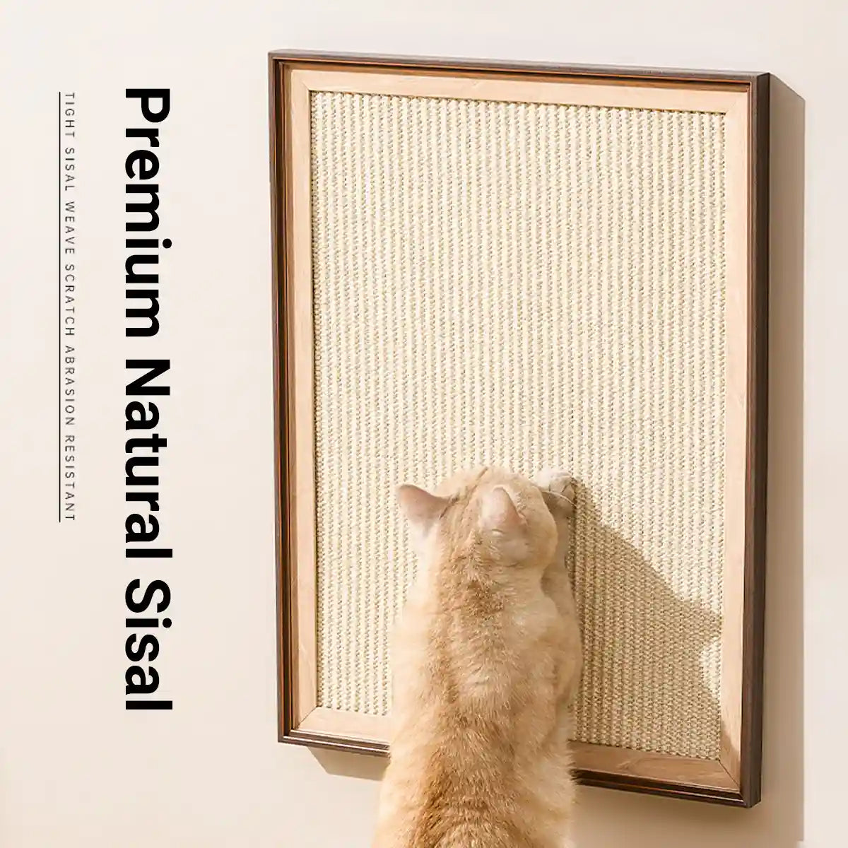 Wall Mounted Cat Scratching Board with Natural Sisal