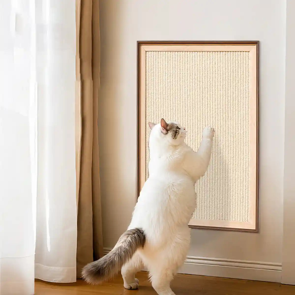 Wall Mounted Cat Scratching Board with Natural Sisal