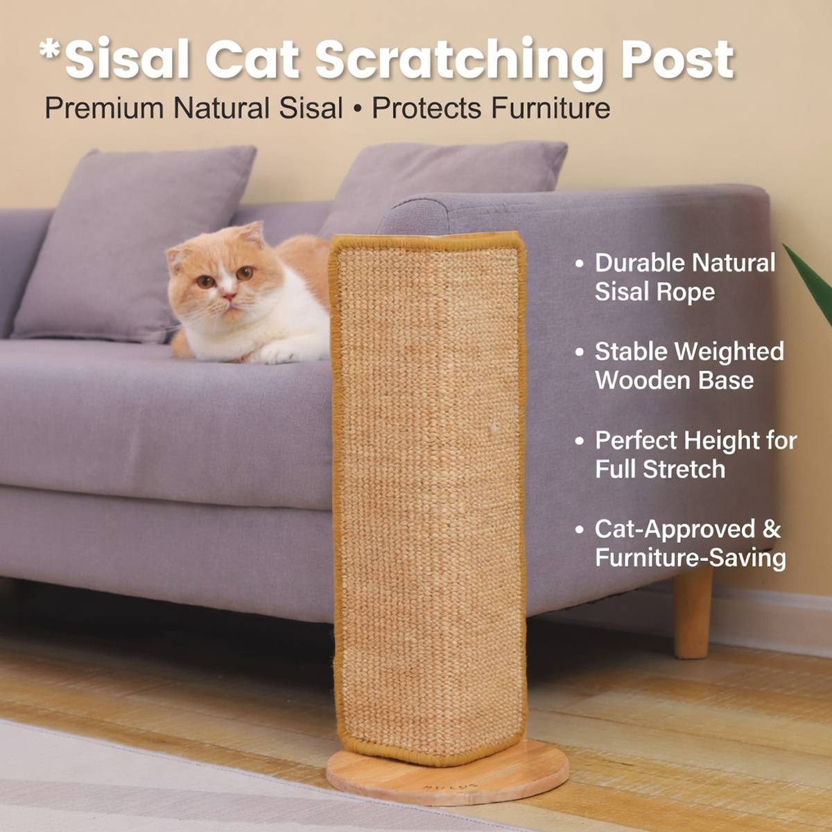 Sisal Cat Scratching Post Furniture Protector