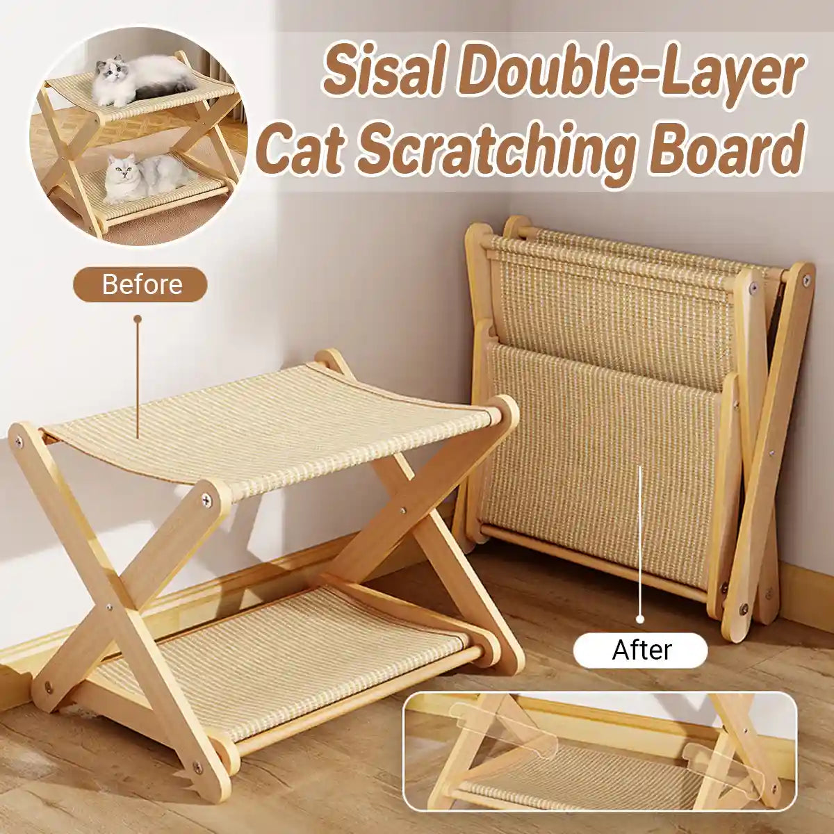 Cat Scratch Board Double-layer Cat Scratcher