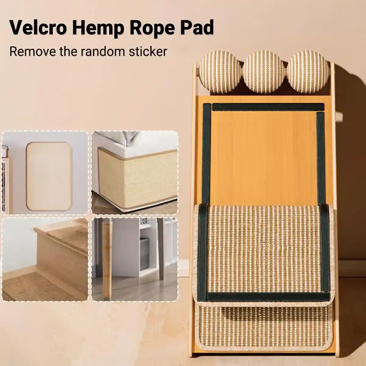 Multifunctional Sisal Cat Scratching Post with Playhouse Design