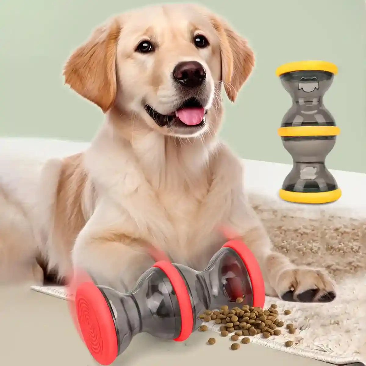 Interactive Dog Treat Dispenser – Rolling Puzzle Feeder for Pets