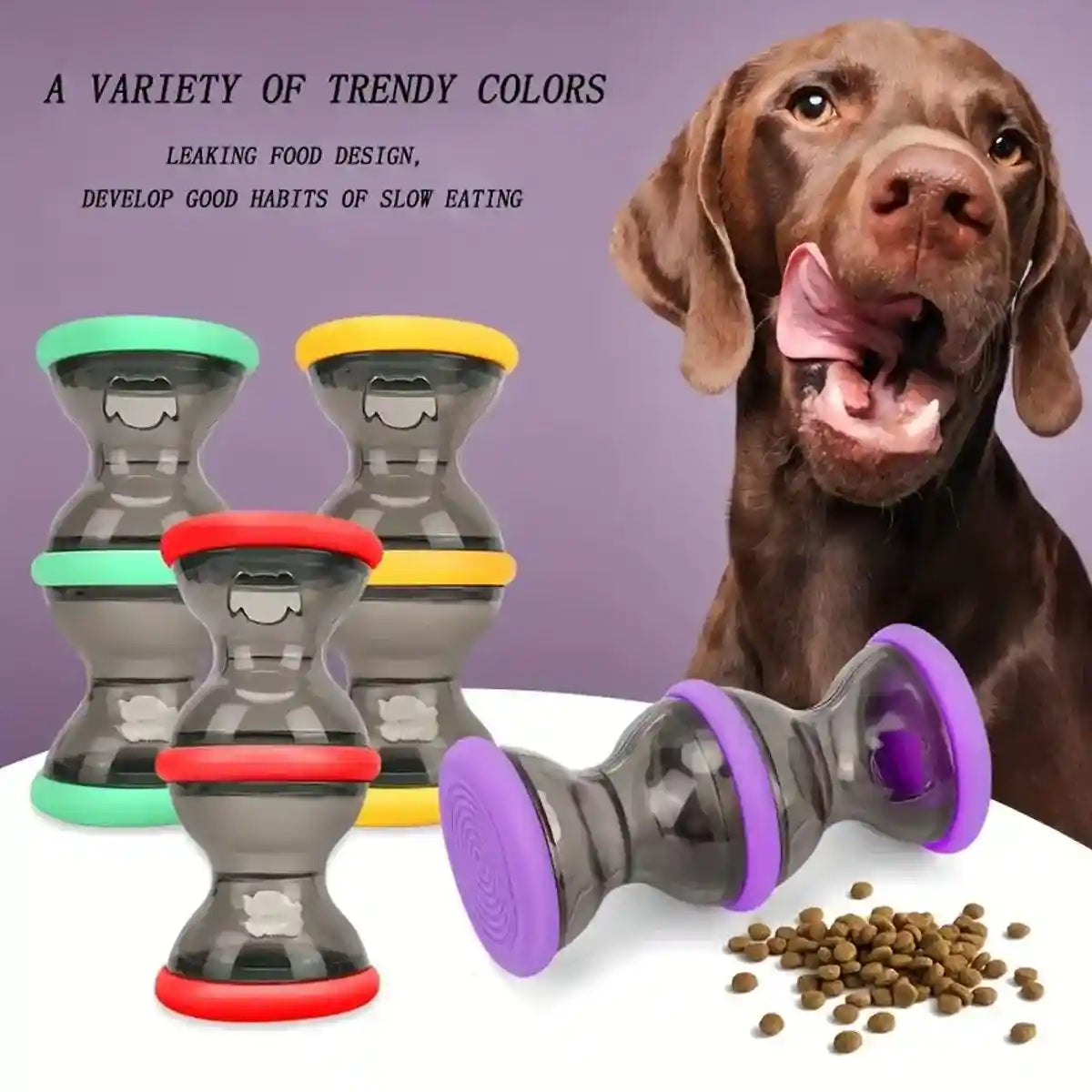 Interactive Dog Treat Dispenser – Rolling Puzzle Feeder for Pets
