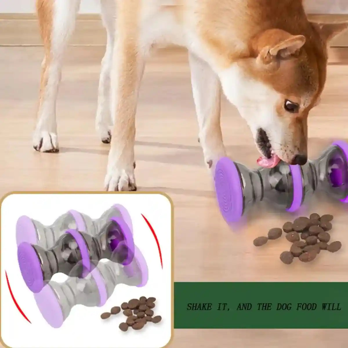 Interactive Dog Treat Dispenser – Rolling Puzzle Feeder for Pets