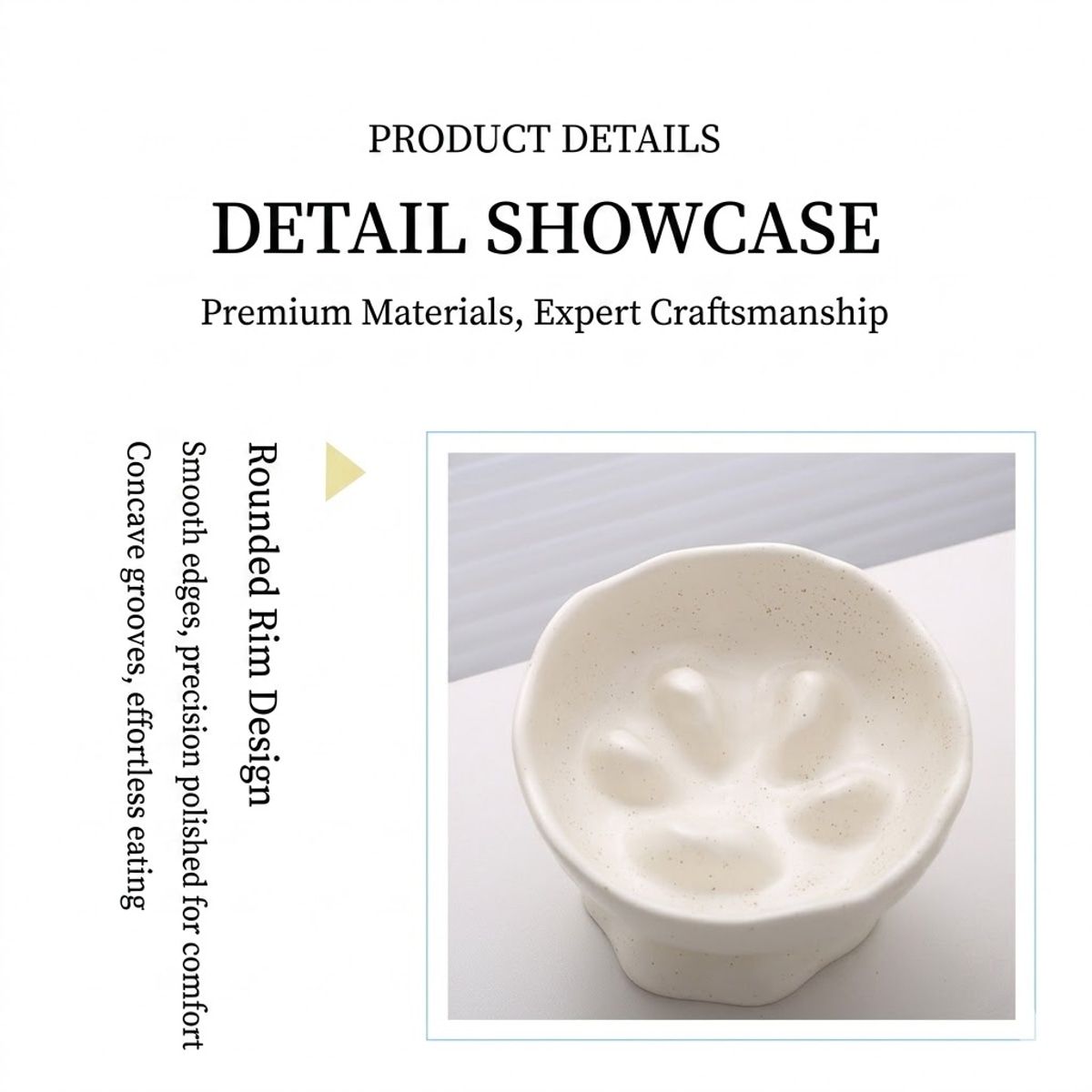 Ceramic Pedestal Slow Feeder Bowl for Pets