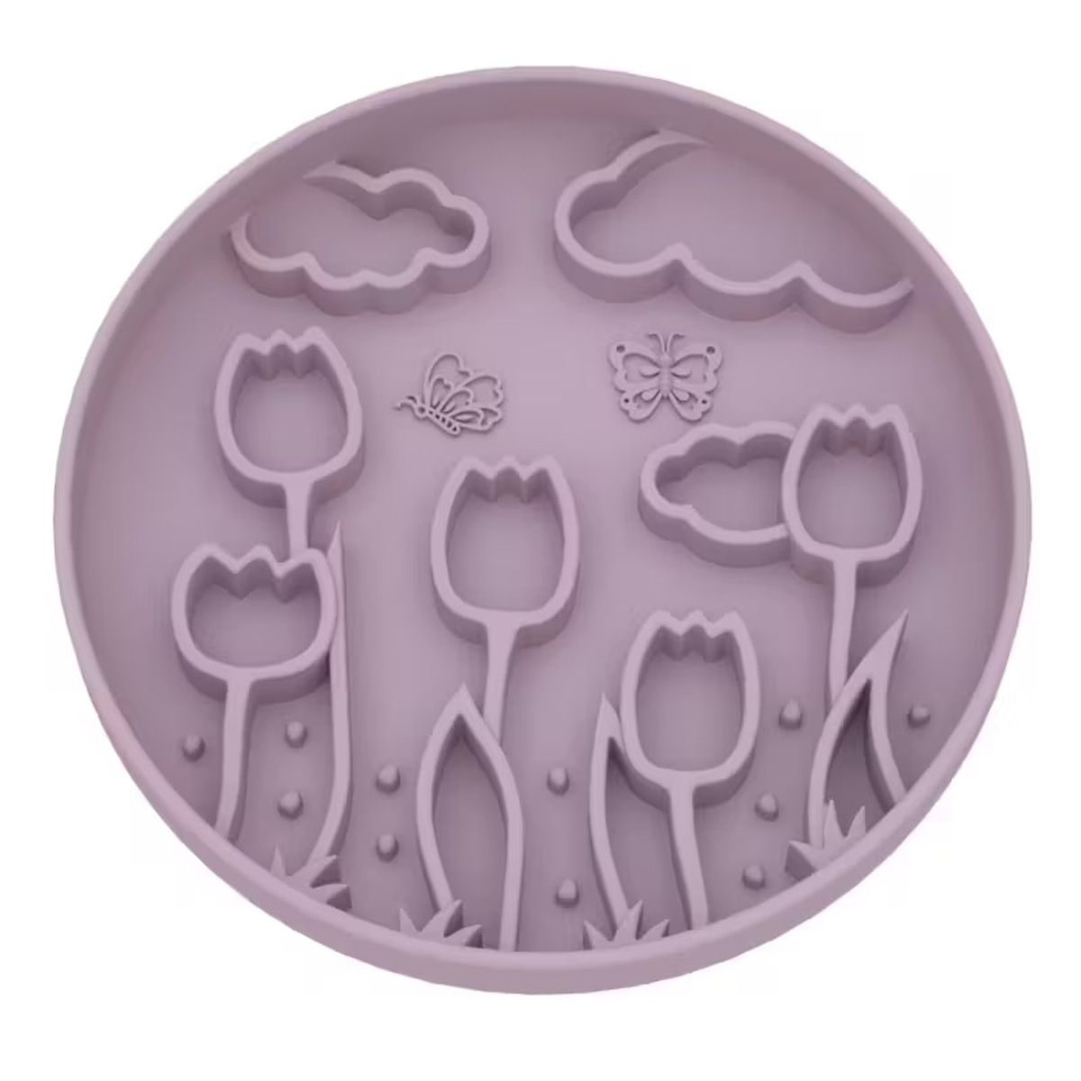 Purple Silicone Slow Feeder Mat for Pets
