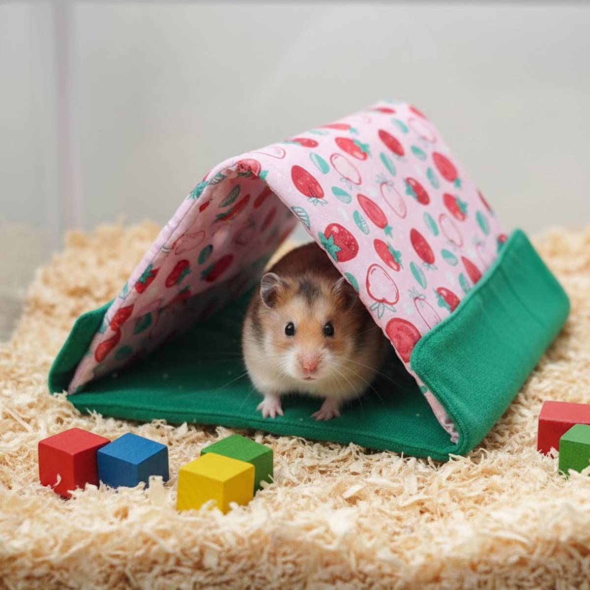 Small Animal Tent Hideout | Soft Cozy Pet Bed for Guinea Pigs & Hamsters