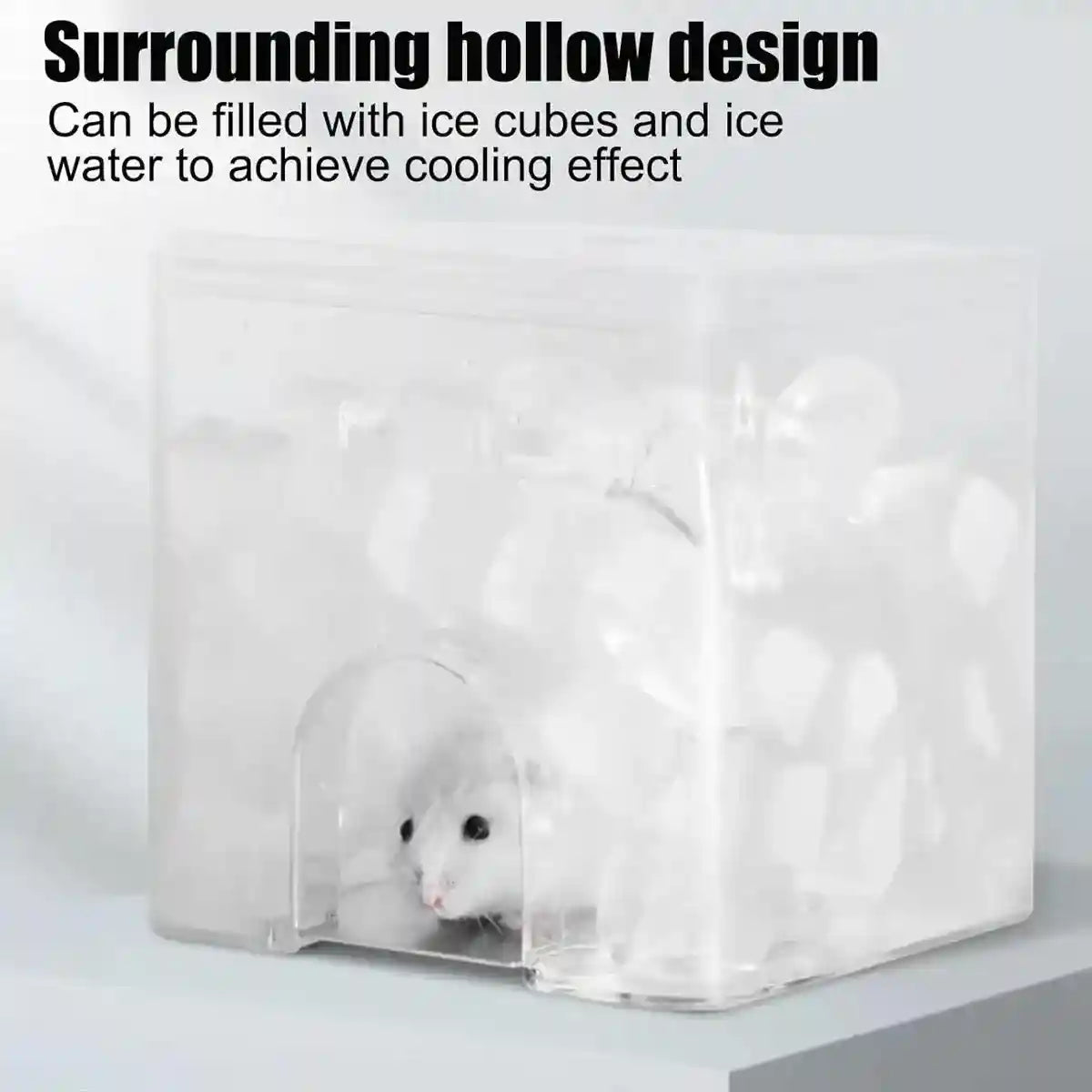 Cooling Small Pet House for Summer Transparent Ice Nest for Hamsters