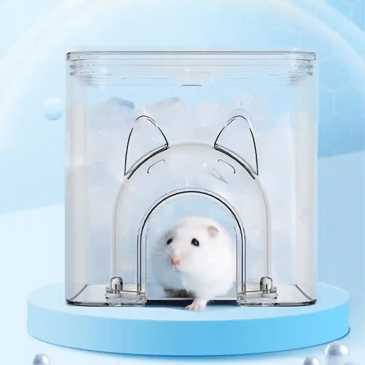 Cooling Small Pet House for Summer Transparent Ice Nest for Hamsters