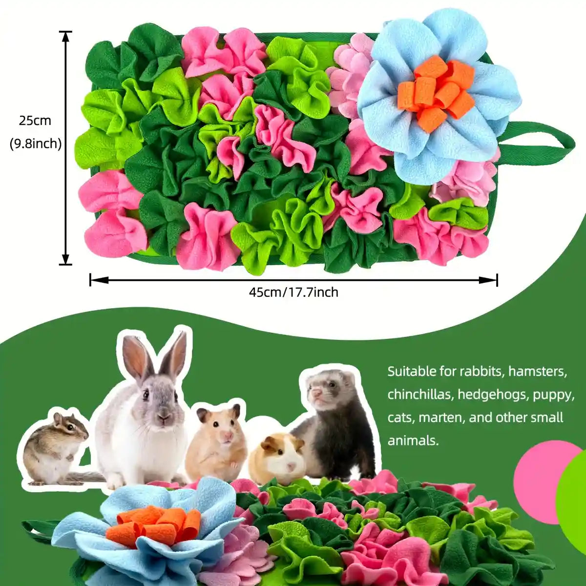 Small Pet Snuffle Feeding Mat Enrichment Pad