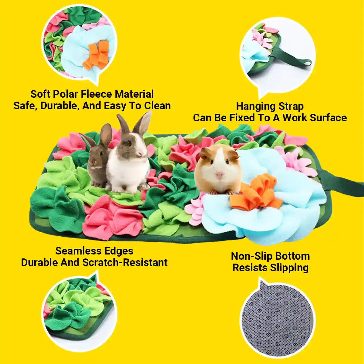 Small Pet Snuffle Feeding Mat Enrichment Pad