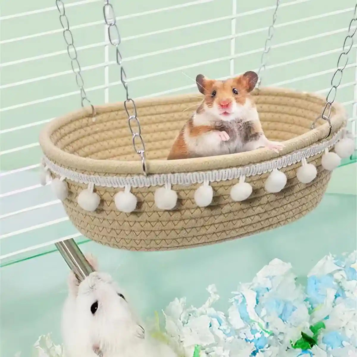 Small Pet Hammock Hanging Bed for Hamsters and Rabbits