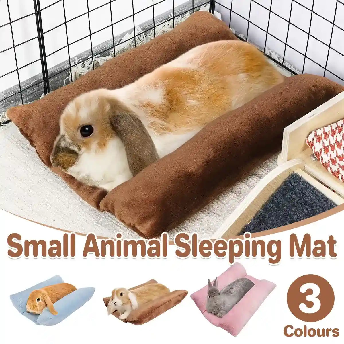 Soft Plush Sleeping Mat for Small Animals – Washable Flannel Bed