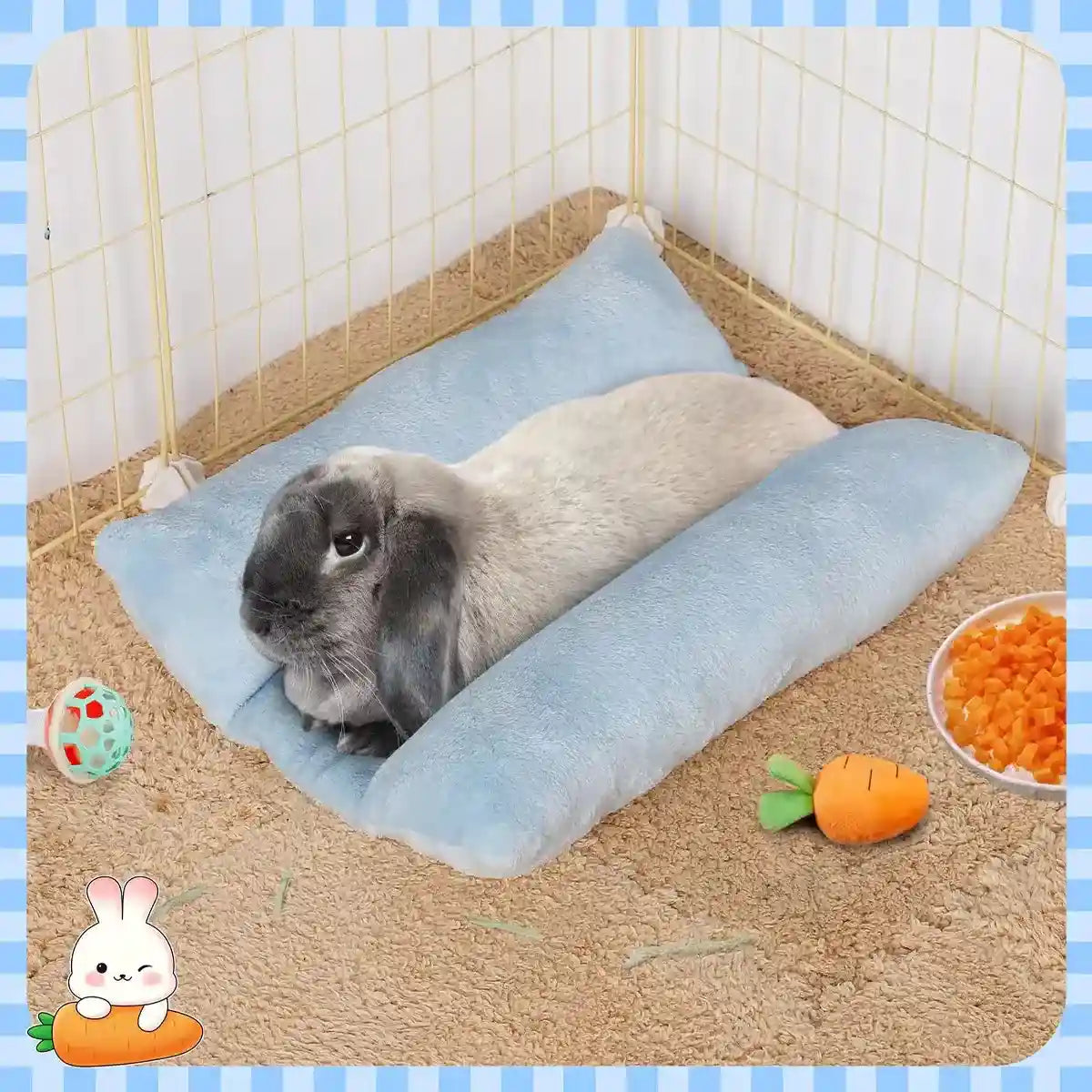 Soft Plush Sleeping Mat for Small Animals – Washable Flannel Bed