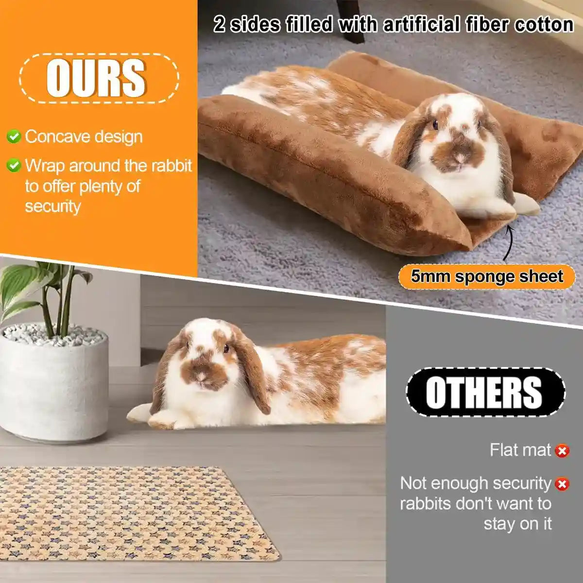 Soft Plush Sleeping Mat for Small Animals – Washable Flannel Bed
