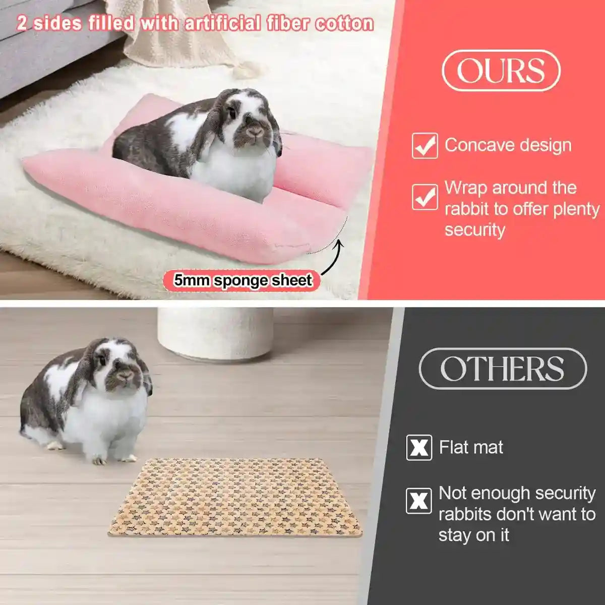 Soft Plush Sleeping Mat for Small Animals – Washable Flannel Bed