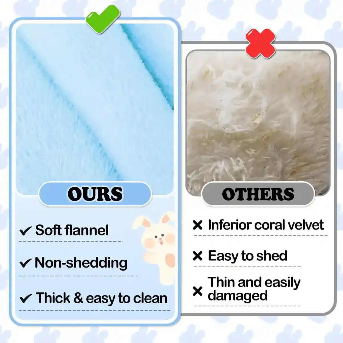 Soft Plush Sleeping Mat for Small Animals – Washable Flannel Bed