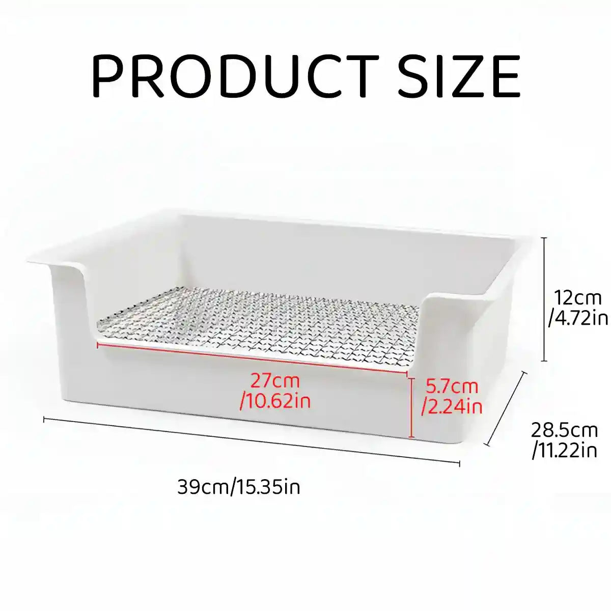 Hygienic Cage Setup with Stainless Grid Rabbit Litter Box