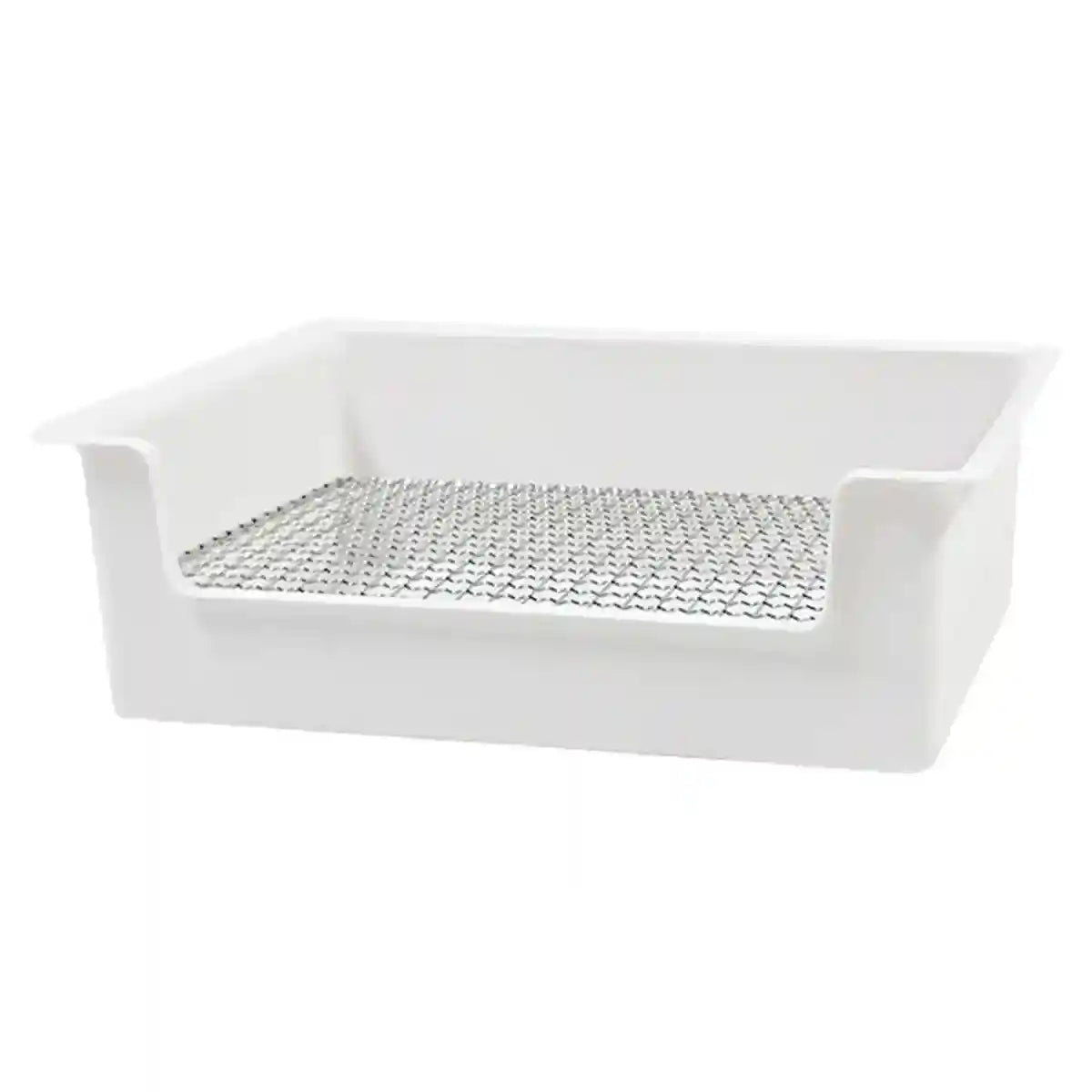 Hygienic Cage Setup with Stainless Grid Rabbit Litter Box